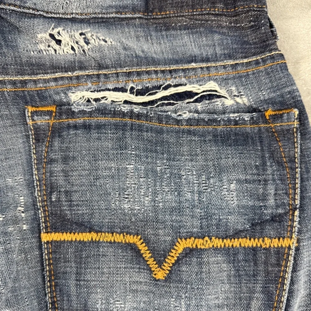 Guess Camino Wash Mens Distressed Straight Leg Jeans Blue 32 NEW